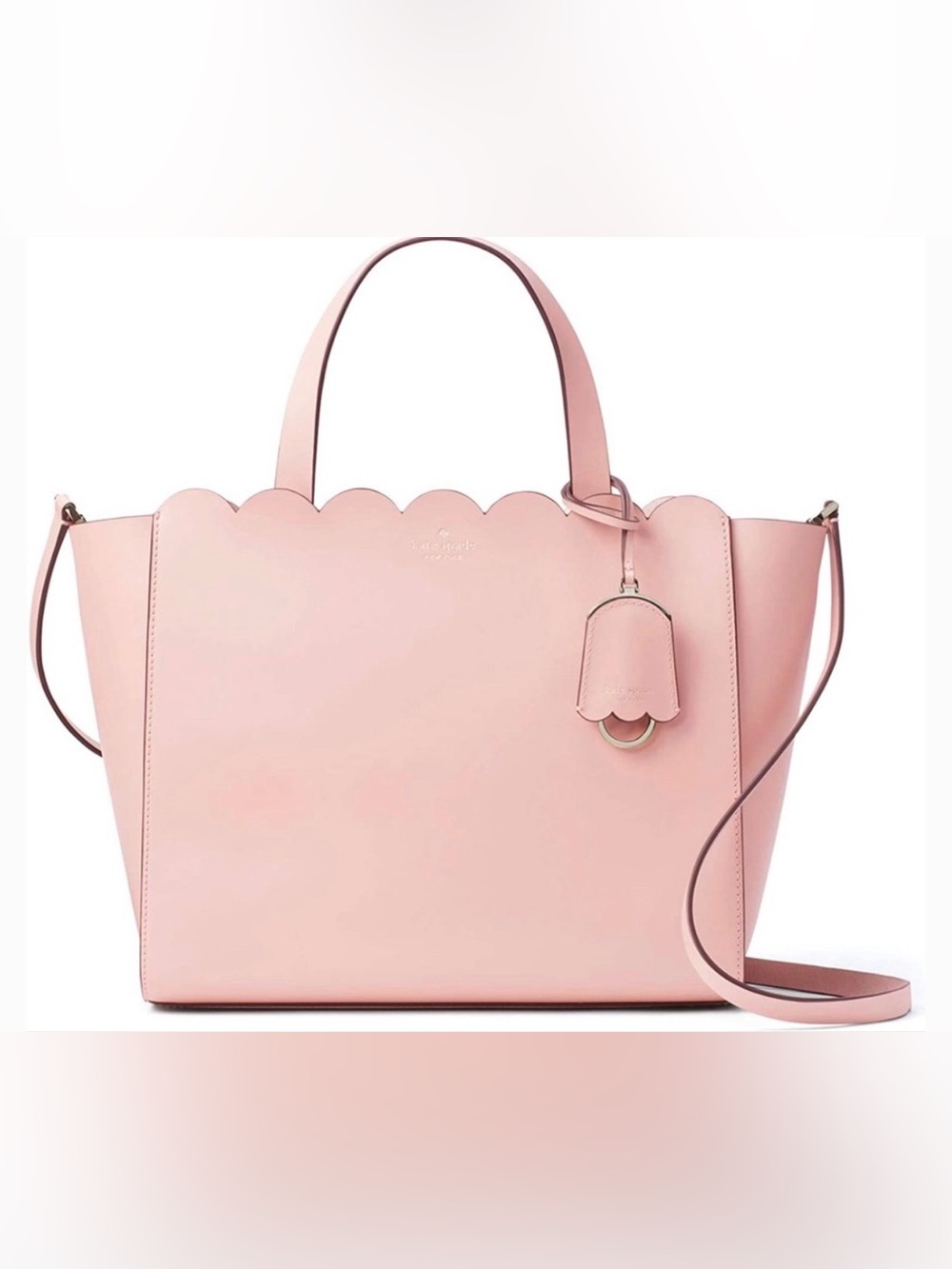 Kate Spade Magnolia Street Mina Pink Scallop Satchel Bag - EUC